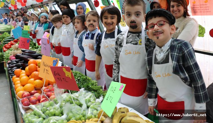 Anasınıfı öğrencileri, pazar esnafı ve zabıta oldu