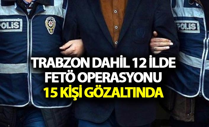 Trabzon dahil 12 ilde FETÖ operasyonu: 15 kişi gözaltında