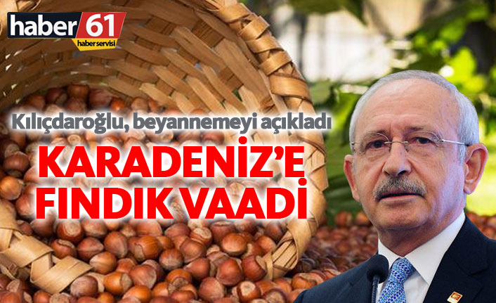 Kılıçdaroğlu'ndan fındık vaadi