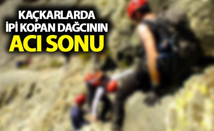 Rize'de ipi kopan dağcının acı sonu