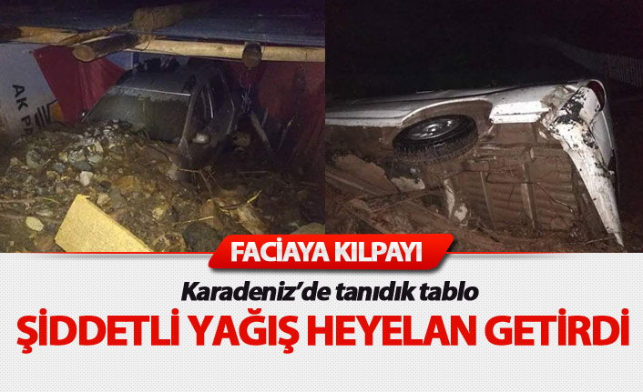 Artvin'de yağış, sel ve heyelana yol açtı