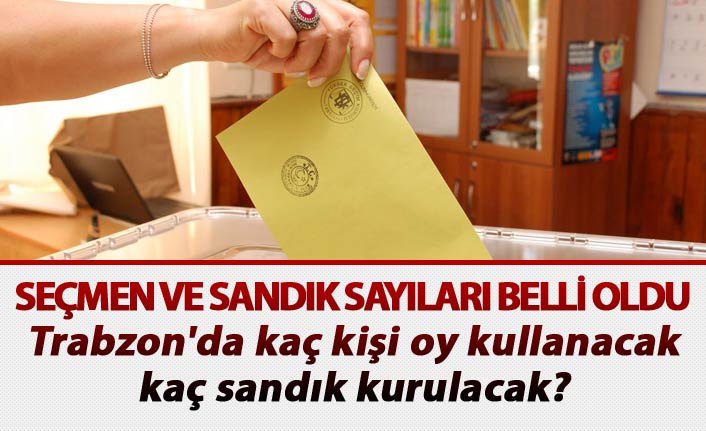 Seçmen ve sandık sayıları belli oldu - Trabzon'da kaç kişi oy kullanacak, kaç sandık kurulacak?