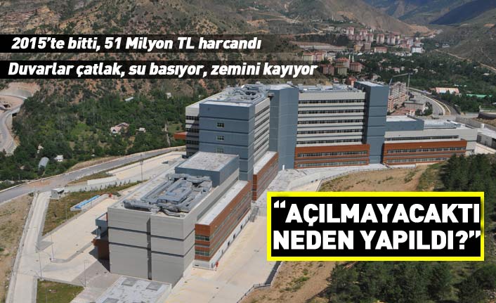 Zemini kaydığı için 3 yıldır açılmayan hastaneye vatandaşlar tepkili