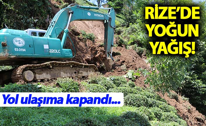 Rize'de sel ulaşımı kapattı!