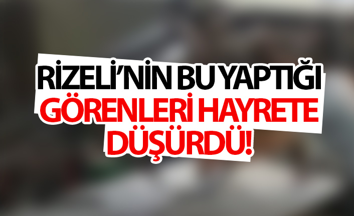 Rizeli'nin bu yaptığı görenleri hayrete düşürdü!