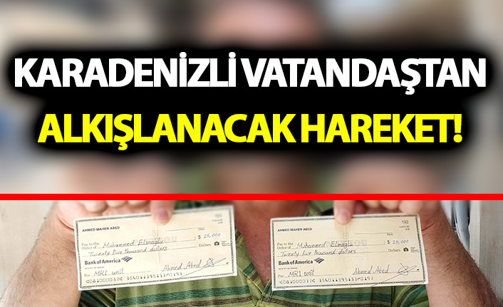 Karadenizli vatandaştan alkışlanacak hareket!