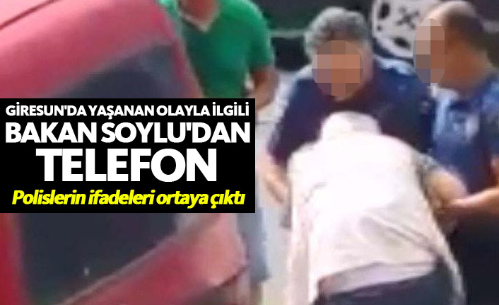 Giresun'da yaşanan olayla ilgili Bakan Soylu'dan telefon