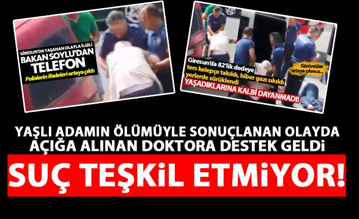 Giresun'da açığa alınan doktora sahip çıktılar