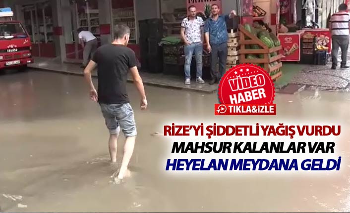 Rize’de heyelan: Mahsur kalanlar var