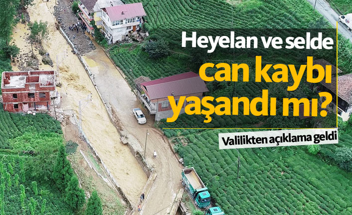 Rize'de sel ve heyelanda can kaybı var mı?