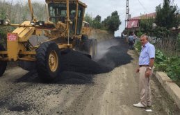 Trabzon'da yol çalışmaları sürüyor