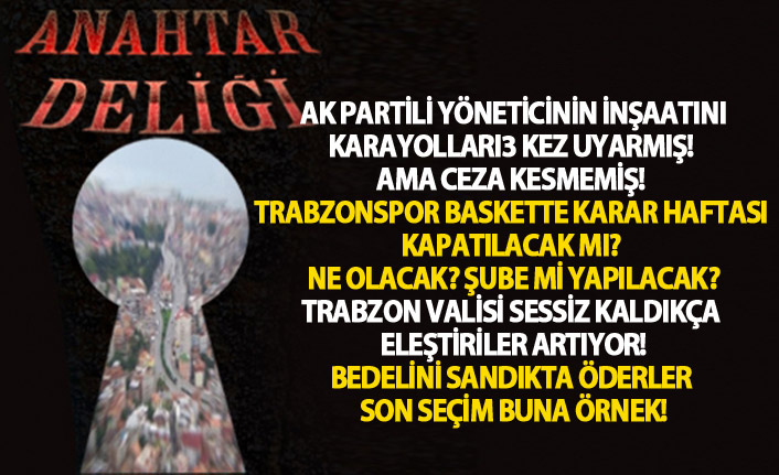 Anahtar Deliği 07.08.2018