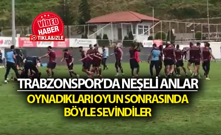 Trabzonspor antrenmanında balon oyunu