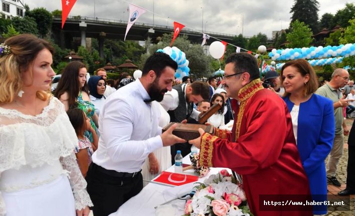 Trabzon'da toplu nikah töreni düzenlendi.