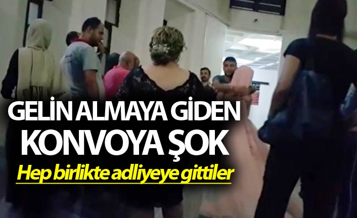 Gelin almaya giden konvoya polis baskını - Şok yaşadılar