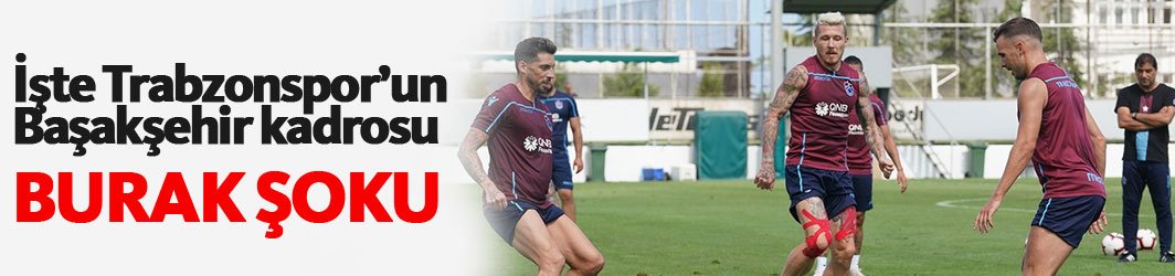 İşte Trabzonspor'un Başakşehir kadrosu