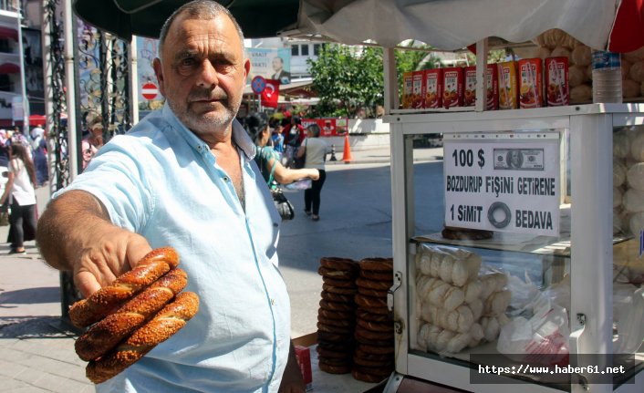 Simitçiden dolara karşı kampanya