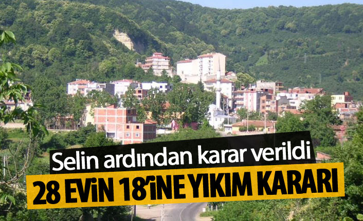 Ordu'da 18 ev için yıkım kararı