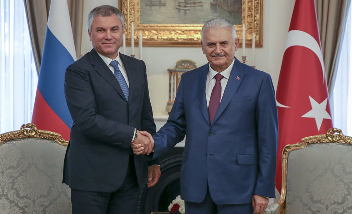 Yıldırım, Rusya Devlet Duması Başkanı Volodin ile görüştü