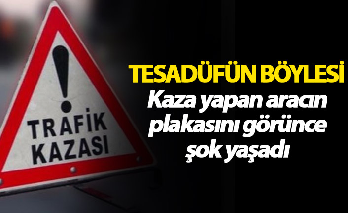 Tesadüfün böylesi - Kaza yapan aracın plakasını görünce şok yaşadı