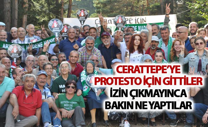 Protesto için gittiler piknik yaptılar