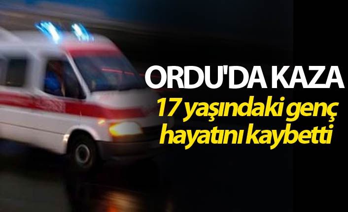 Ordu'da kaza - 17 yaşındaki genç hayatını kaybetti