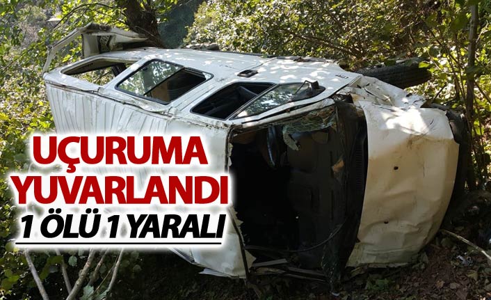 Minibüs uçuruma devrildi: 1 ölü, 1 yaralı