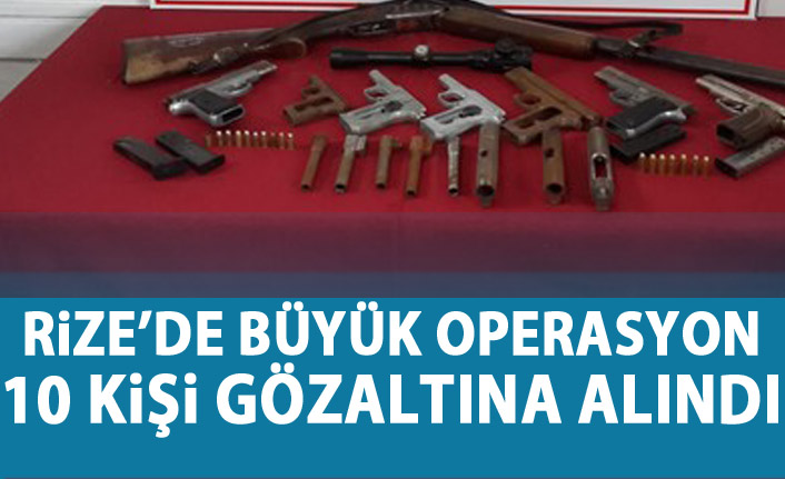 Rize'de uyuşturucu operasyonu: 10 gözaltı!