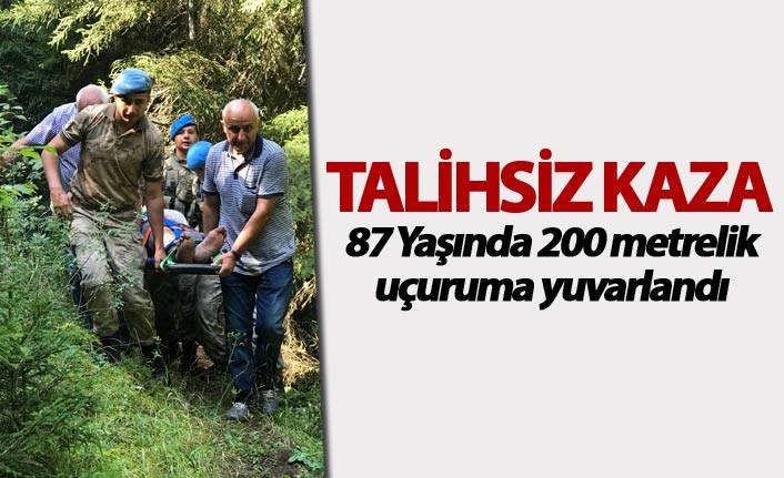 Talihsiz kaza - 200 metrelik uçuruma yuvarlandı