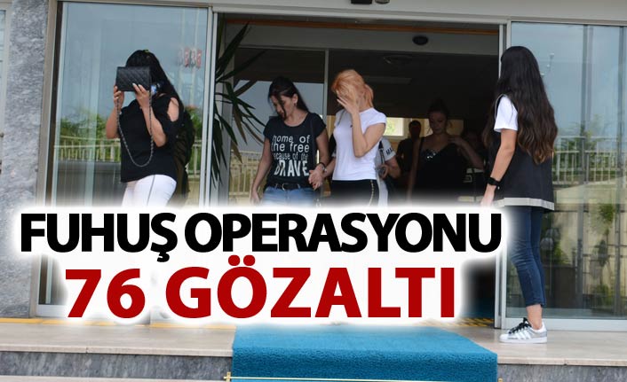 Rize'de fuhuş operasyonu: 76 gözaltı