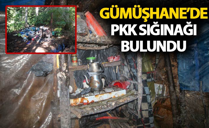 Gümüşhane'de PKK sığınağı bulundu