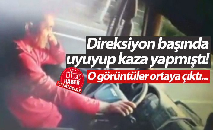 Direksiyon başında uyuyup kaldı, kaza yaptı!