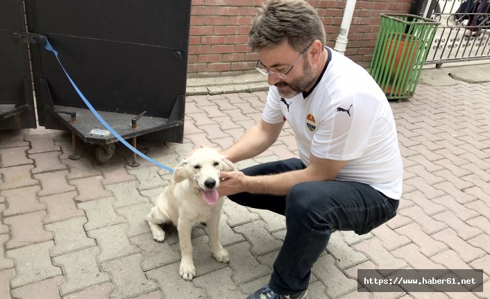 Sahipsiz köpeğe polis sahip çıktı