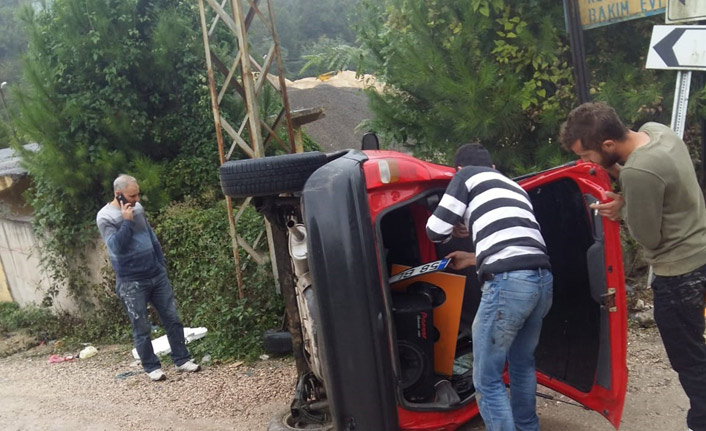 Ordu'da Otomobilin Devrilmesi Sonucu 1 kişi yaralandı. 26-Eylül-2018