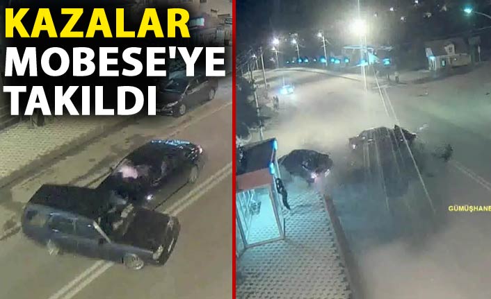 Gümüşhane'de kazalar MOBESE'ye takıldı