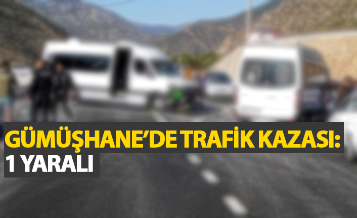 Gümüşhane'de trafik kazası: 1 yaralı