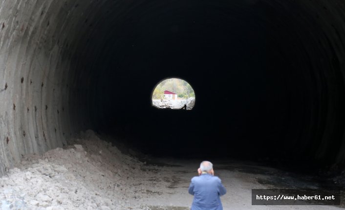 Gümüşhane'de kaderine terk edilen tünel tepki çekiyor