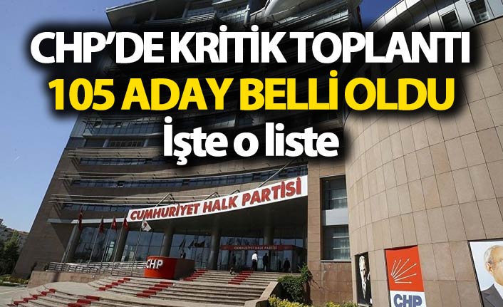 CHP ilk adaylarını belirledi!