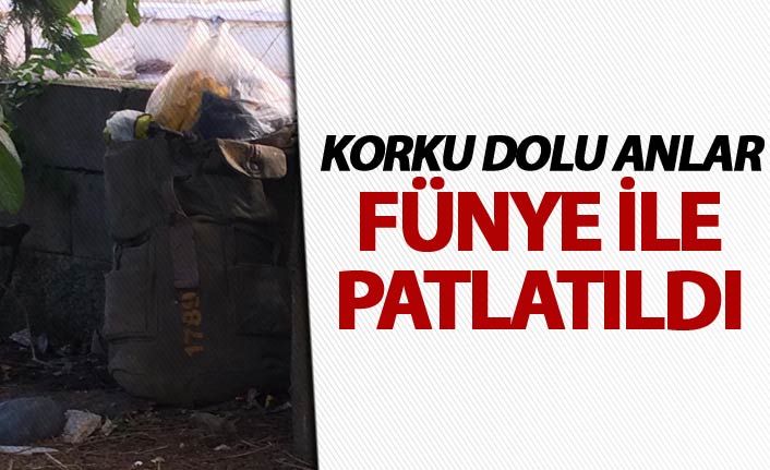 Korku dolu anlar - Fünye ile patlatıldı