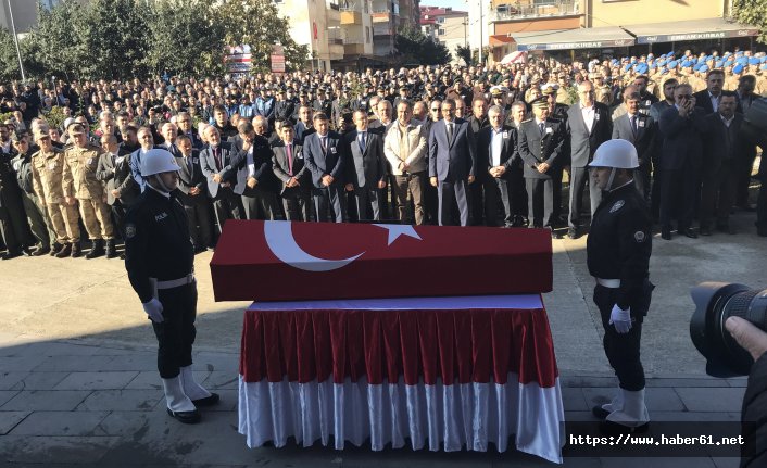 Giresun'da şehit olan polis memuru memleketine uğrlandı