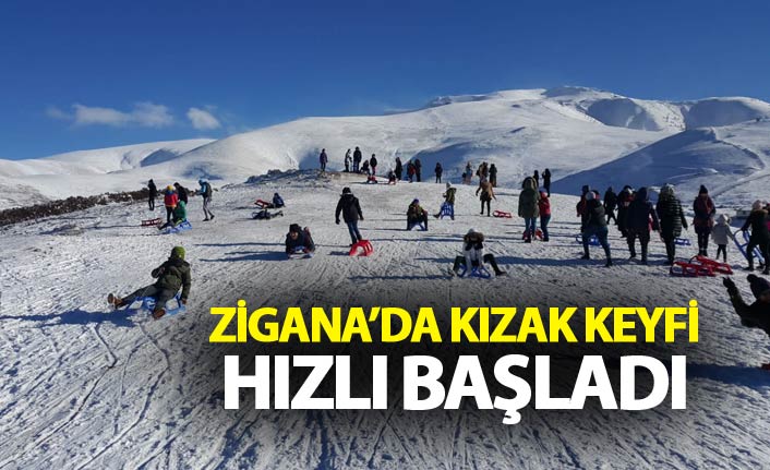 Zigana’da kızak keyfi hızlı başladı