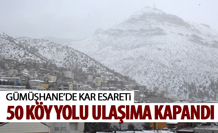 Gümüşhane'de 50 köy yolu ulaşıma kapalı