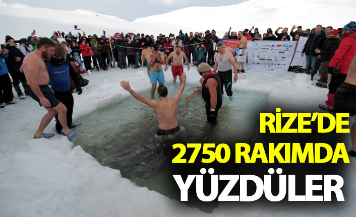 Rize'de 2750 rakımda yüzdüler