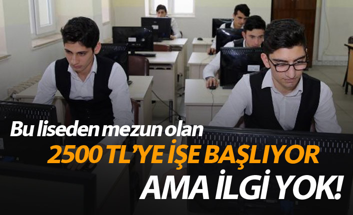 İş garantili liseye ilgi yok!