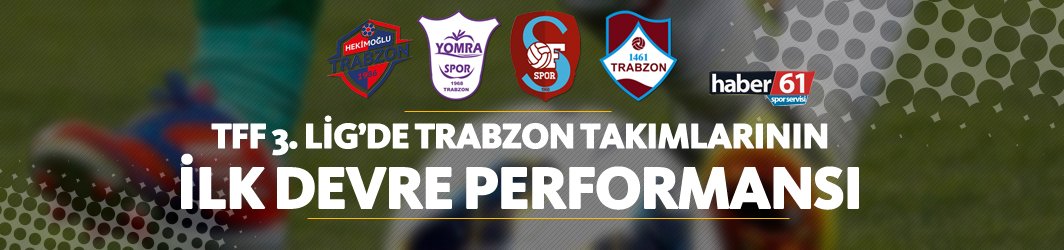 TFF 3. Lig'de Trabzon takımlarının ilk devre performansı