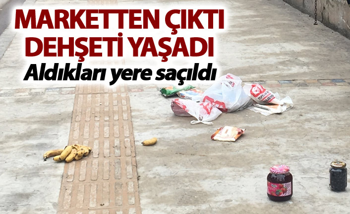 Marketten çıkan kadın dehşeti yaşadı