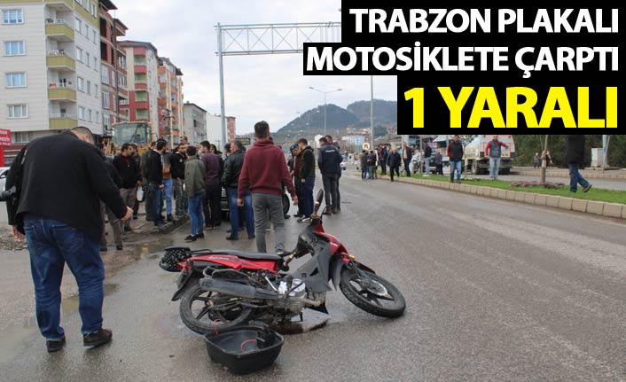 Trabzon Plakalı motosiklete çarptı - 1 yaralı