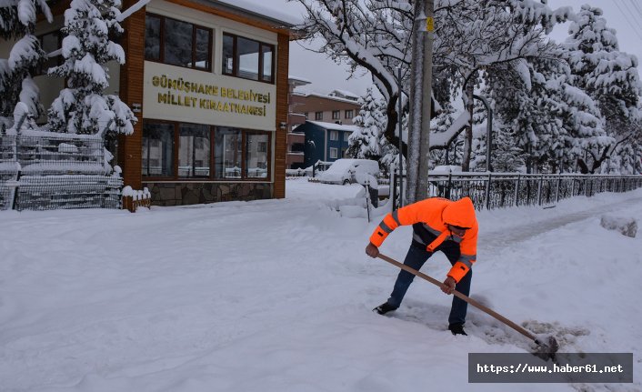 Gümüşhane karla mücadele ediyor