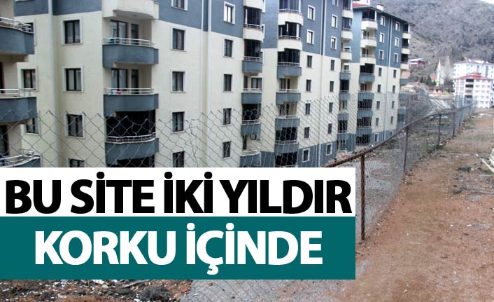 Gümüşhane'deki site sakinleri korku içinde yaşıyor