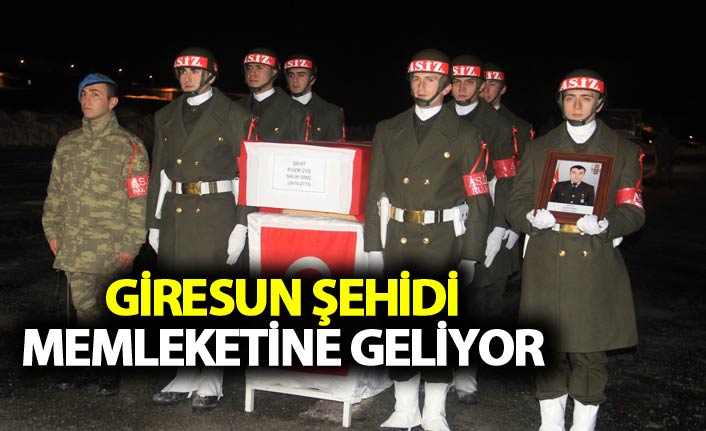 Giresun şehidi memleketine geliyor